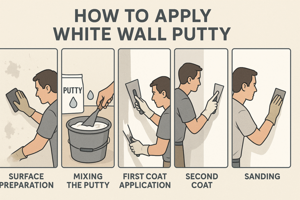 How to Apply White Wall Putty